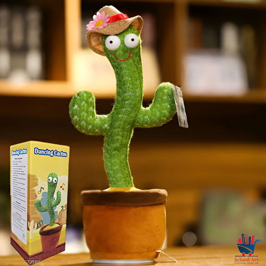Dancing Cactus Toy for Kids – Talking & Singing Plush Cactus  Interactive Mimic Toy  Battery Operated Fun Toy for Toddlers (Without Box)