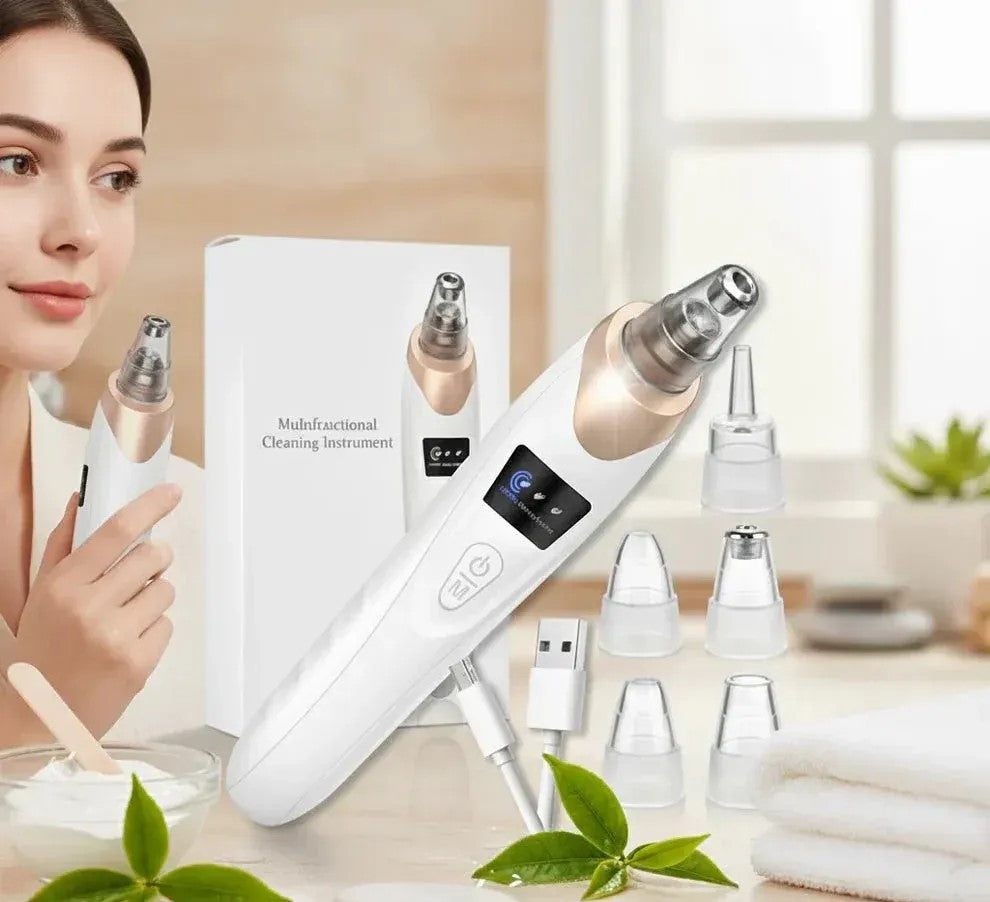 Electric Blackhead Remover  Vacuum Acne & Pore Cleaner  5 Heads Suction Machine  Skin Care & Exfoliating Tool