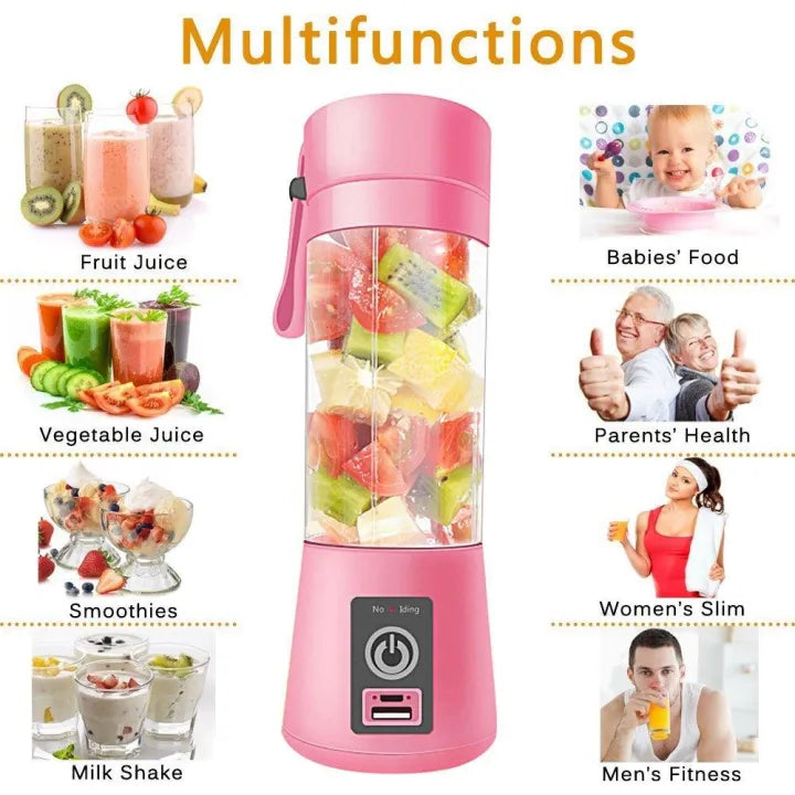 Recargeable Juicer Blender 6 Blades 380ml